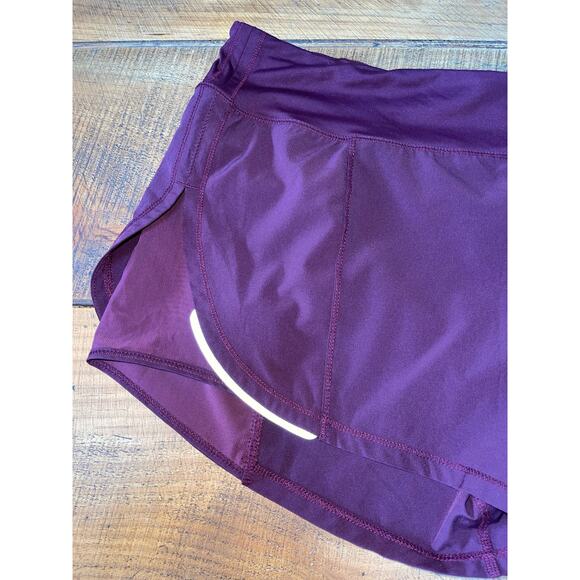 Womens Zyia Maroon Mesh Energy‎ Highrise Reflective Running Shorts Lined Size L - Picture 3 of 7